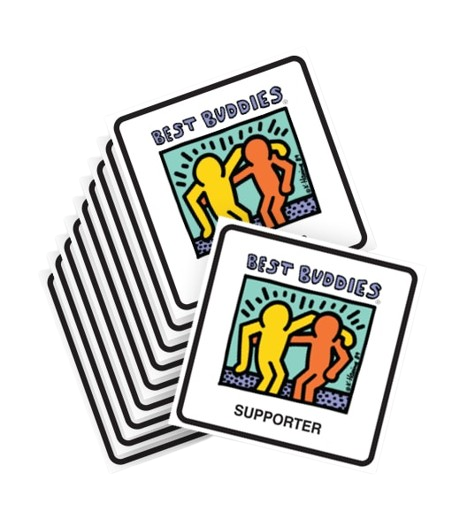 Best Buddies Supporter Window Clings - 4" x 4"