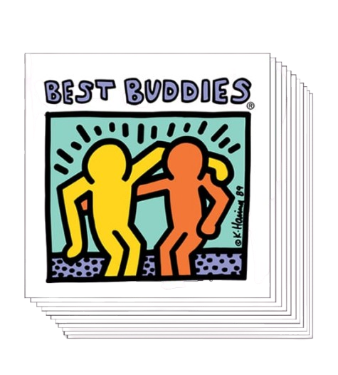 Haring Stickers - 4" x 4"