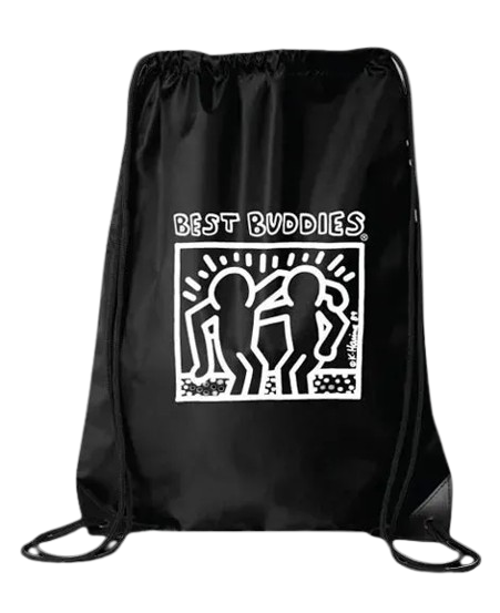 White Haring Drawstring Backpack