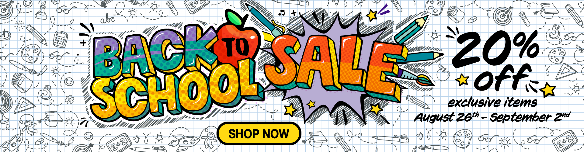 20204 Back To School Sale Home Page Banner