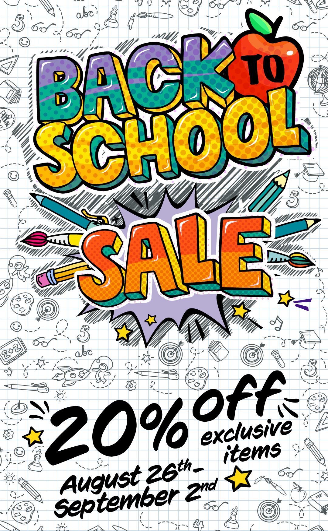 2024 Back To School Sale Page Mobile Banner