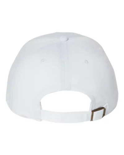 back side of white hat